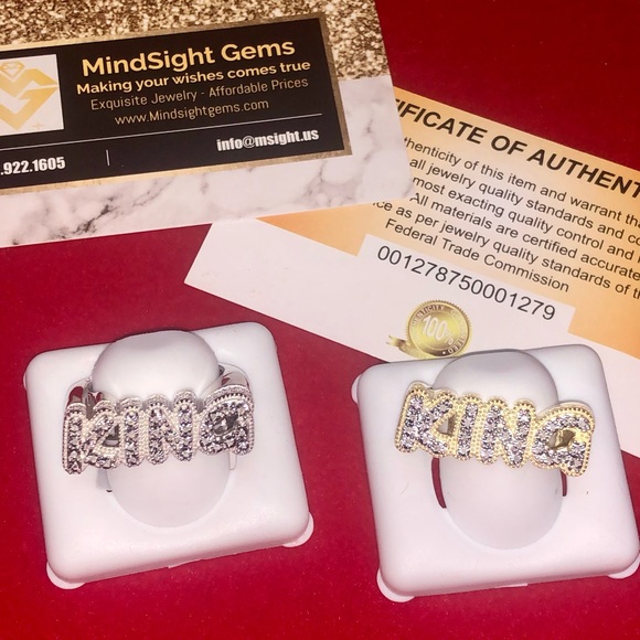 Real diamond King Ring for men, best gift, Free Appraisal Free posh authenticate - Picture 6 of 9